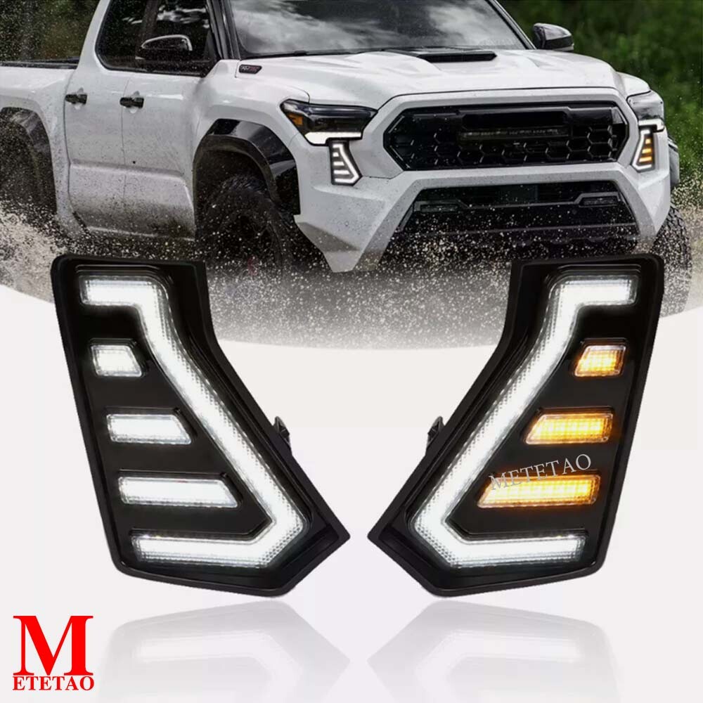 LED Fog Lights Daytime Running Light DRL Driving Lamp For Toyota Tacoma 2024-25