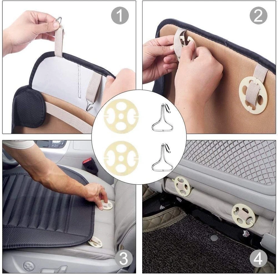 Cuscino per Sedile Nero Traspirante Protezione Universale Auto Camion - Immagine 2 di 4