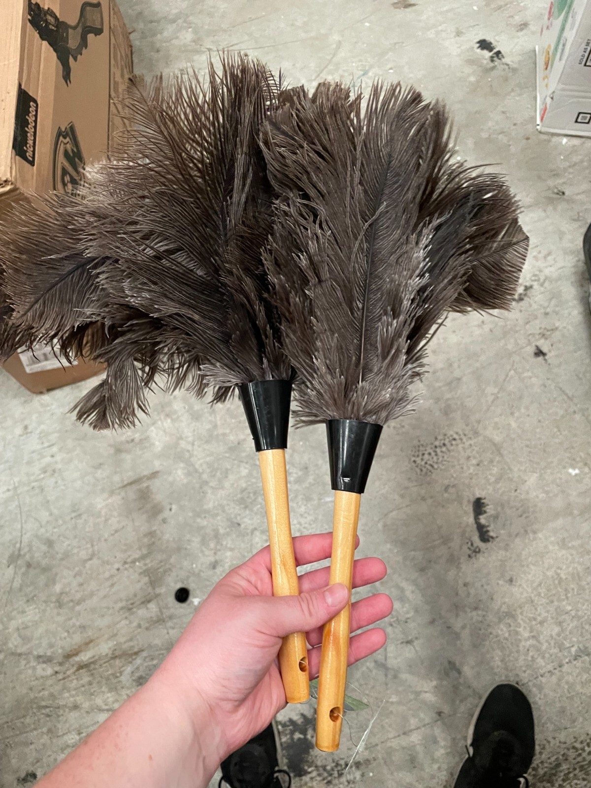 2x EverClean Ostrich Feather Dusters