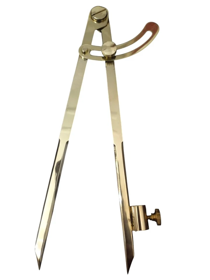 Handgefertigte Vermessung Liquidraw Verriegelung Flügel Teiler mit Kompass - 8" Messing - Bild 2 von 4