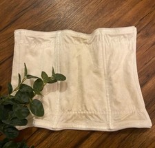 Vintage Crown-Ette Corset Waist Trainer Beige Hook Eye Size 34 2X Style 099 READ