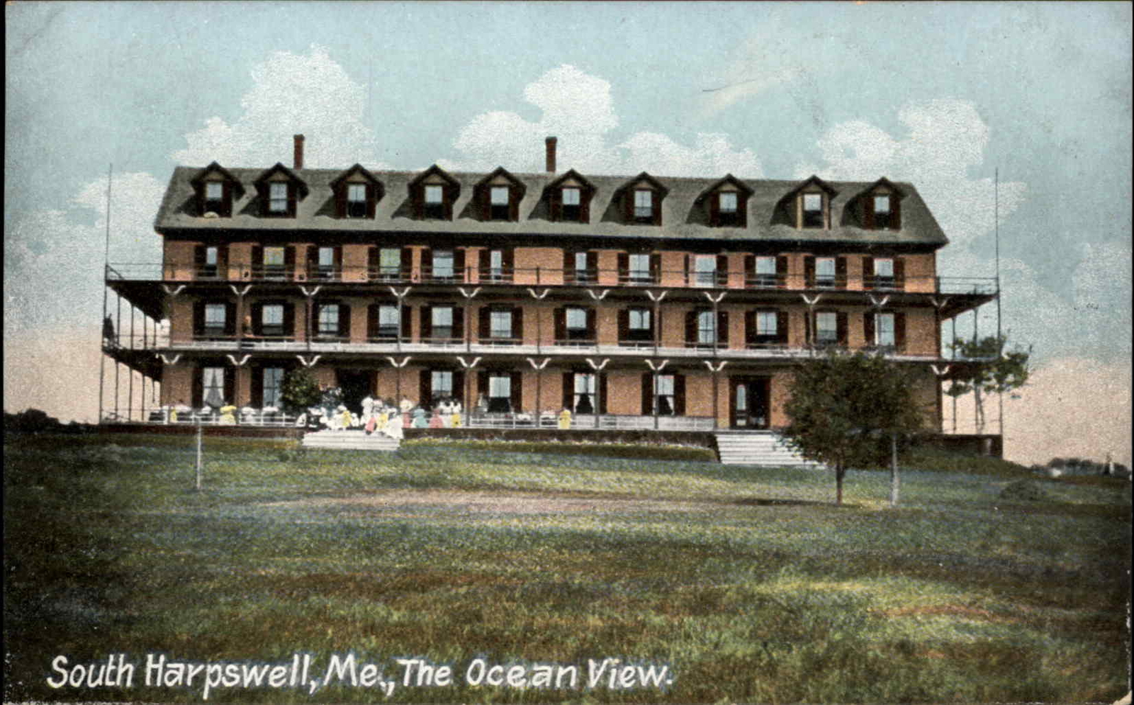South Harpswell Maine ME Ocean View Hotel c1910 Vintage Postcard eBay