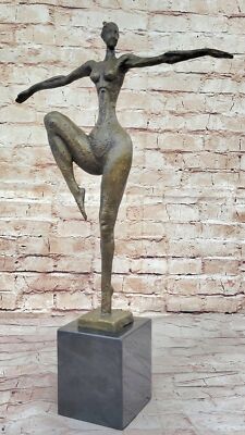 Signed Artwork by MILO: Real Bronze Fertility Goddess Figurine for Decor Artwork