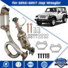 Exhaust Catalytic Converter Left & Right For 2012/13-2017 Jeep Wrangler 3.6L V6