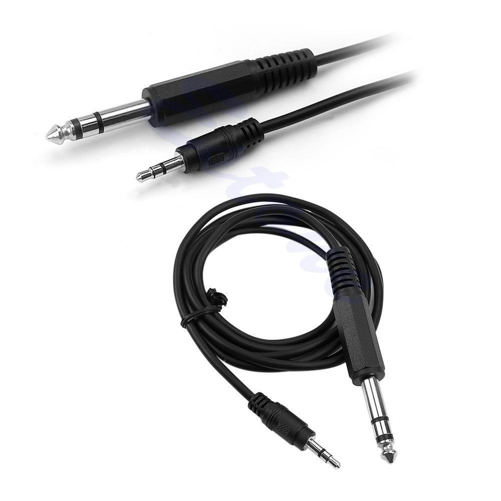 5ft 1 5m 1 4 6 35mm Trs Stereo Male To 1 8 3 5mm Male Plug Aux Cable Cord Char Ebay