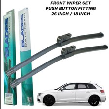 Front Wiper Baldes Set Pair Fits Audi A3/S3/RS3 Hatchback 2013 - 2020