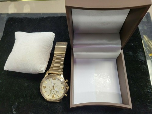 New FOSSIL JR1479 Chronograph Gold Tone 