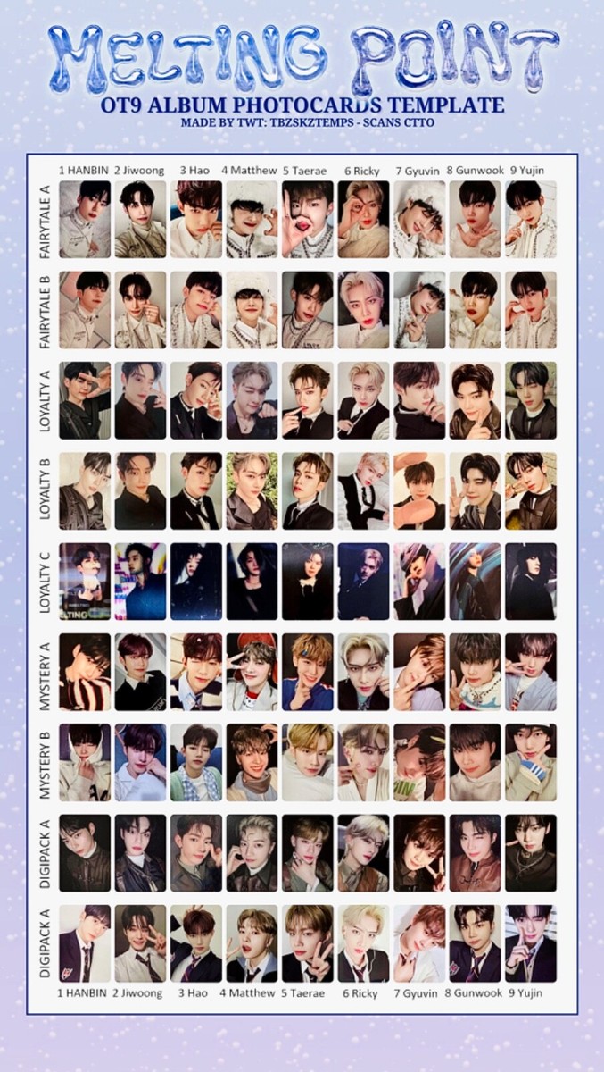 ZB1 Album Photocard Zerobaseone 2nd album : Artbook Digipack Poca