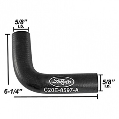Galaxie Fairlane Falcon Mustang Water Bypass Hose with FoMoCo Logo