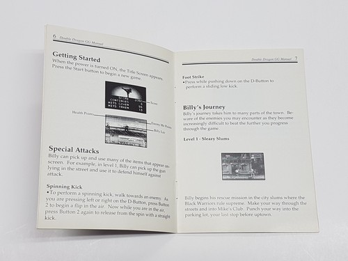 Double Dragon Sega Spielausrüstung nur authentisches Handbuch * - Bild 8 von 14