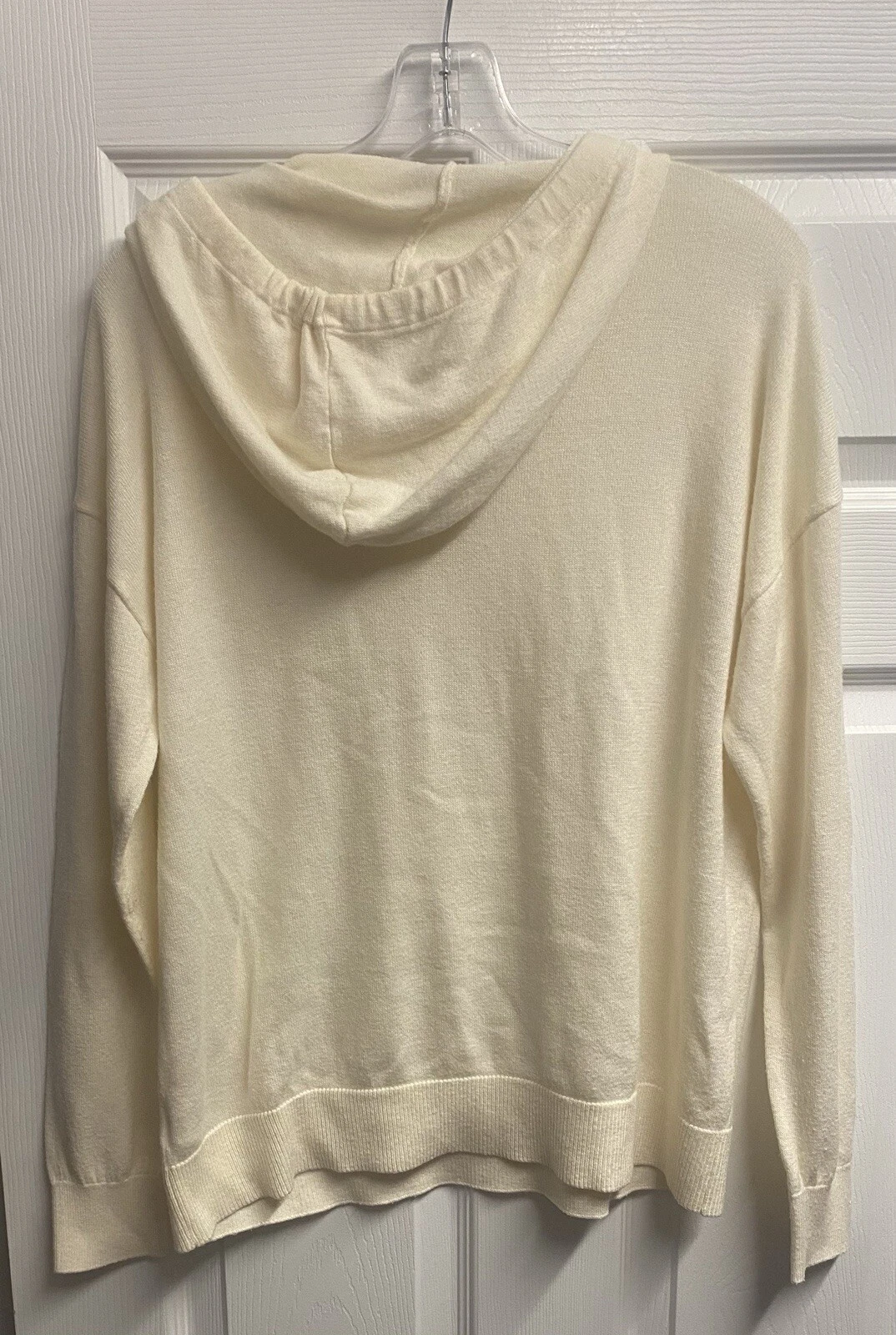 OFF WHITE Felpa con cappuccio Member’s Mark Luxury Premier Collection misto cashmere lana taglia media