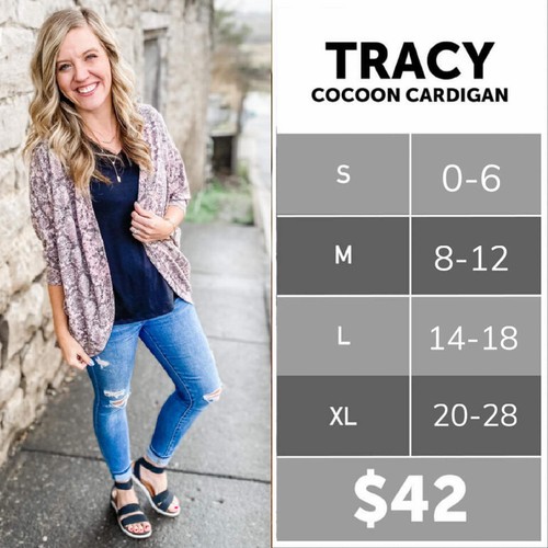 LuLaRoe SMALL TRACY Cocoon Cardigan 