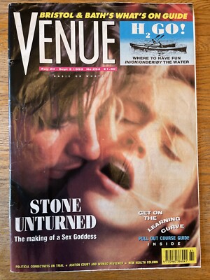 Venue Magazine - August September 1993 - Bristol - Sharon Stone Basic Instinct