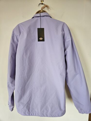 New with Tags DICKIES OAKPORT Coach Jacket Lilac Purple S UK 10 Snap Coat Pocket - Picture 12 of 24