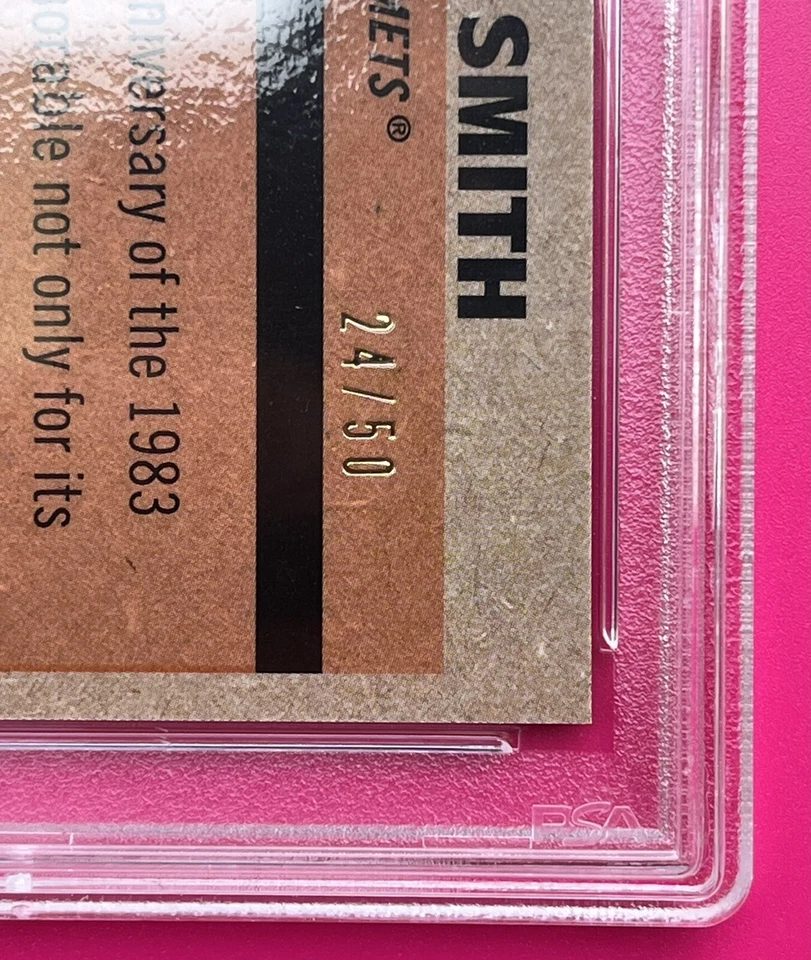 Dominic Smith 2018 Topps Chrome Silver Pack 83’ Gold Ref/50 (RC) #36 PSA 9 POP 2 - Image 3 of 4