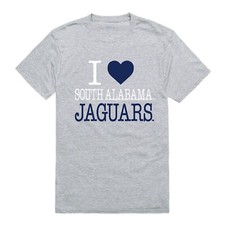 University Of South Alabama Jaguars USA NCAA Cotton I Love Tee T Shirt  