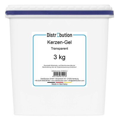 Kerzen-Gel transparent 3kg Gelwachs zum Kerzen gießen & Gelkerzen selber machen