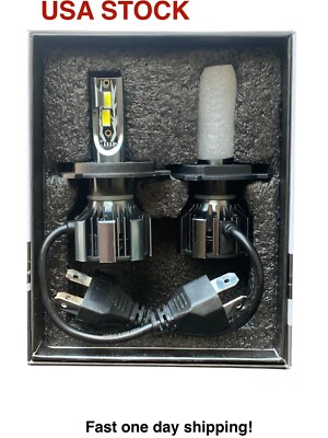 New 2PC H4 LED Headlight Bulbs Hi/Lo Beam 8000LM 6500K White Light CSP Chip 3570