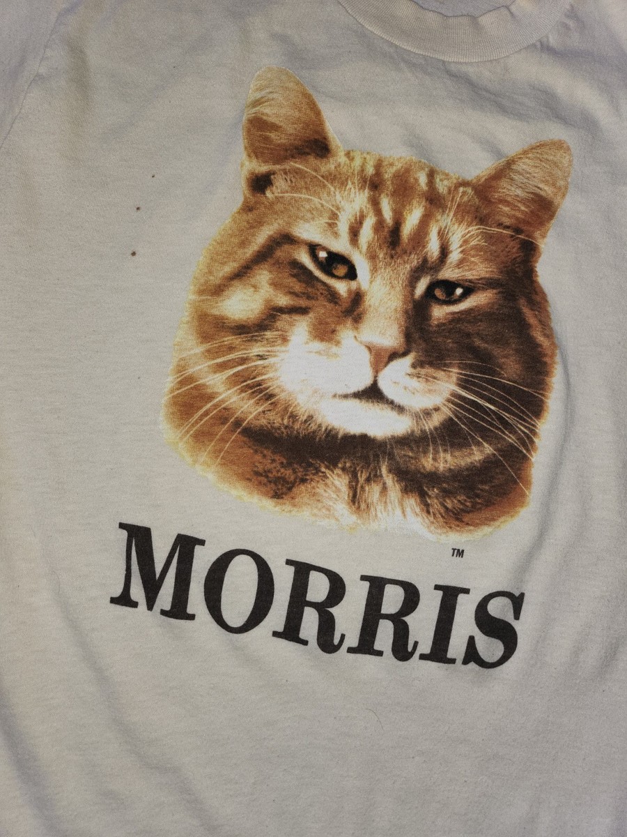 Vintage 80's Morris the Cat T Shirt Large Single Stitch 9 Lives