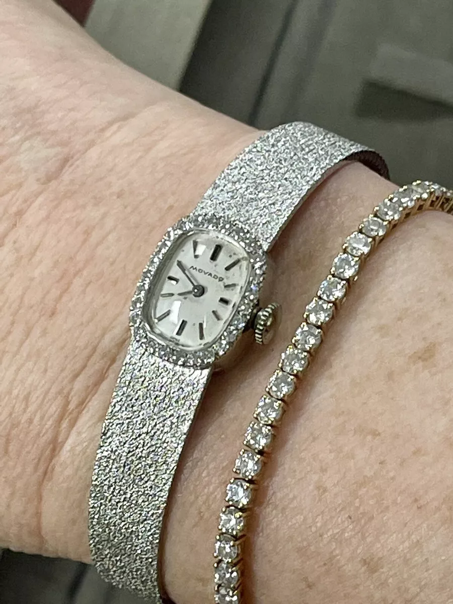 Diamond white best sale gold watch