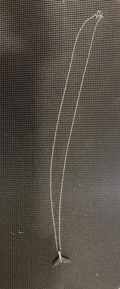 Collar/colgante cola de ballenas azules diamante 14k Foto 2 de 3