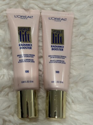 L'Oreal Visible Lift Radiance Booster ~ 100  Brightening Primer Lot of 2