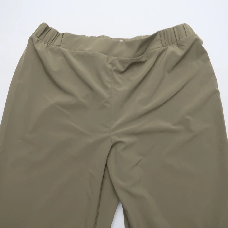 Женские широкие укороченные брюки Calvin Klein размер XL зеленые без застежек с высоким подъемом - Изображение 2 из 4