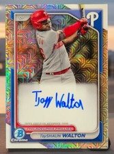 2024 Topps Bowman Chrome TayShaun Walton Mega Box Mojo Refractor Auto