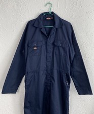 Mens Vintage Dickies Coveralls Medium Blue Jumpsuit Overalls Mechanics Work Wear