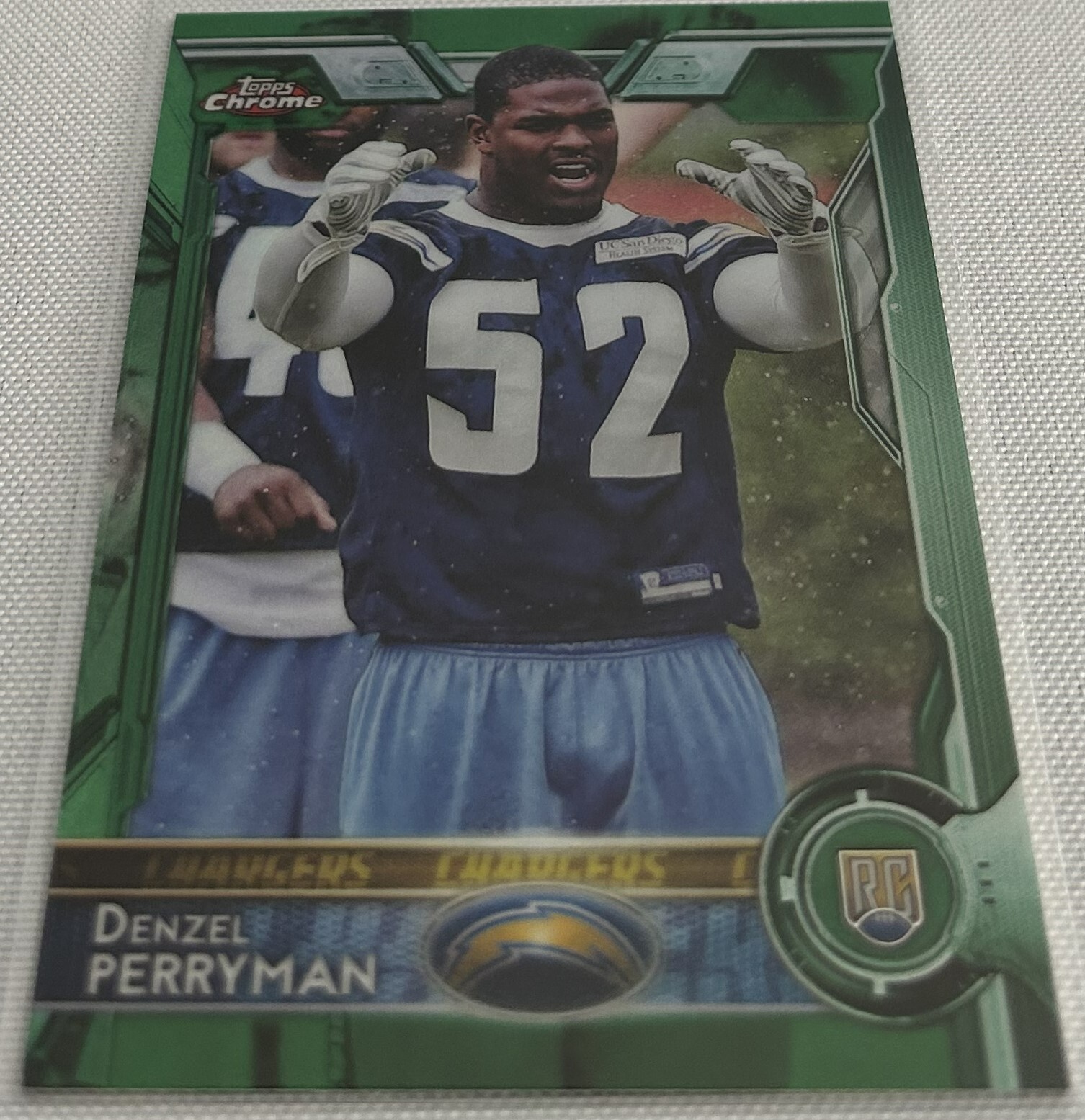 Denzel Perryman Topps Chrome #183 Green Refractor