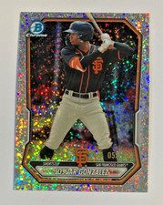 2026 BOWMAN CHROME JOSUAR GONZALEZ ROOKIE SPECKLE REFRACTOR SP #/299 GIANTS