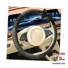 Car Steering Wheel Cover Bow Design Vehicle Steering Wheel Protector Black Car Steering Wheel Cover Bow Design Vehicle Steering Wheel Protector Black
