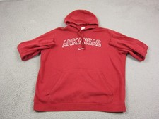 Arkansas Razorbacks Hoodie Mens 2XL XXL Red Nike Sweatshirt Fleece Football 