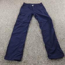 Columbia Pants Womens 6 Blue Performance Cargo Outdoor Hiking Fishing Nylon UPF
