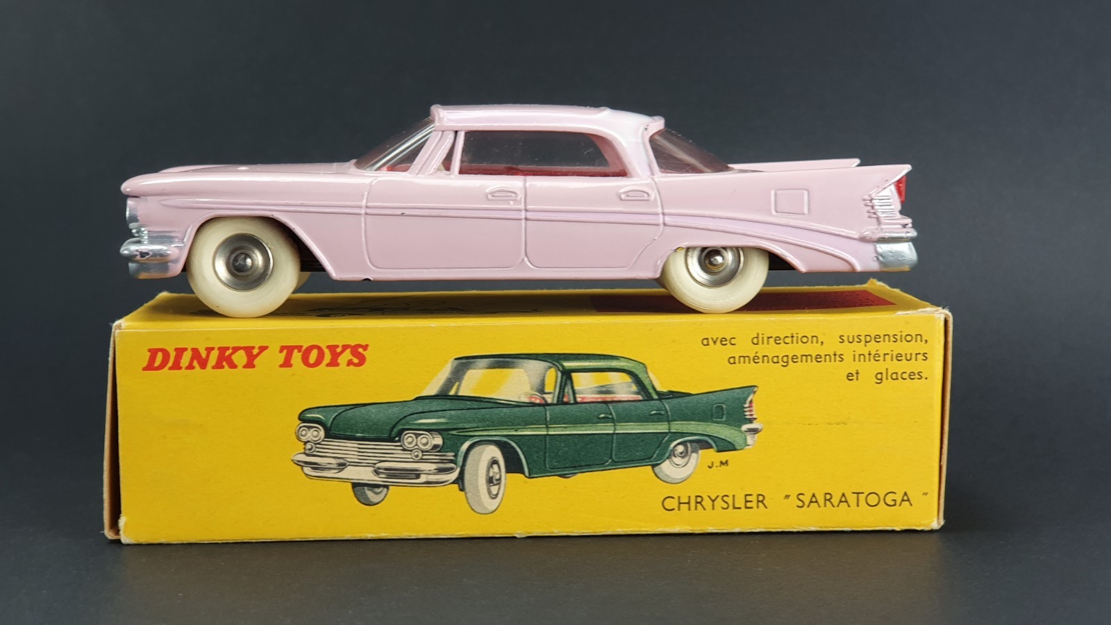 Dinky Toys N°550 Chrysler Saratoga 1/43 - Boîte D'origine - Rose - Occasion
