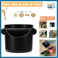 Barista Coffee Knock Box 4.6 Inch Plastic Grounds Disposer Non-Slip Base