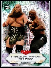 2021 Topps WWE #84 Bobby Lashley & MVP def. The Viking Raiders Foilboard