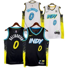 YOUTH Tyrese #0 Haliburton City Black & White - Stitched Jersey