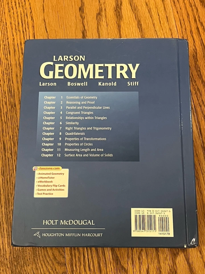 Geometry Holt McDougal Larson/Boswell/Kanold/Stiff Math Core School Homeschool - Image 2 of 4