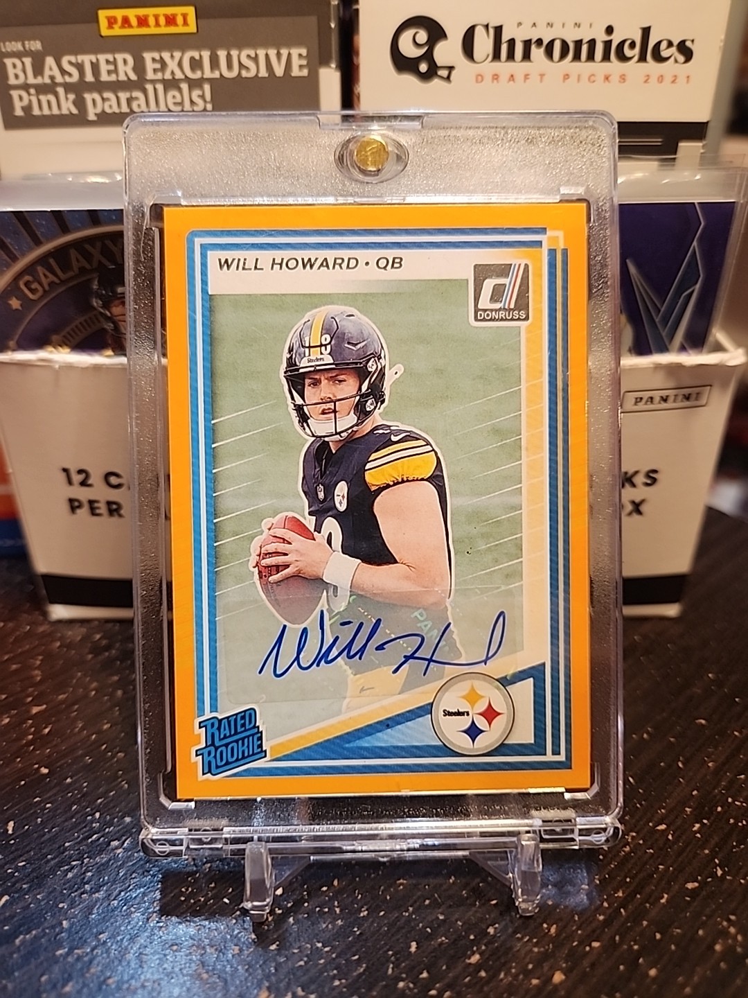 WILL HOWARD 2025 DONRUSS RATED ROOKIE AUTOGRAPH ORANGE RC AUTO Q3217