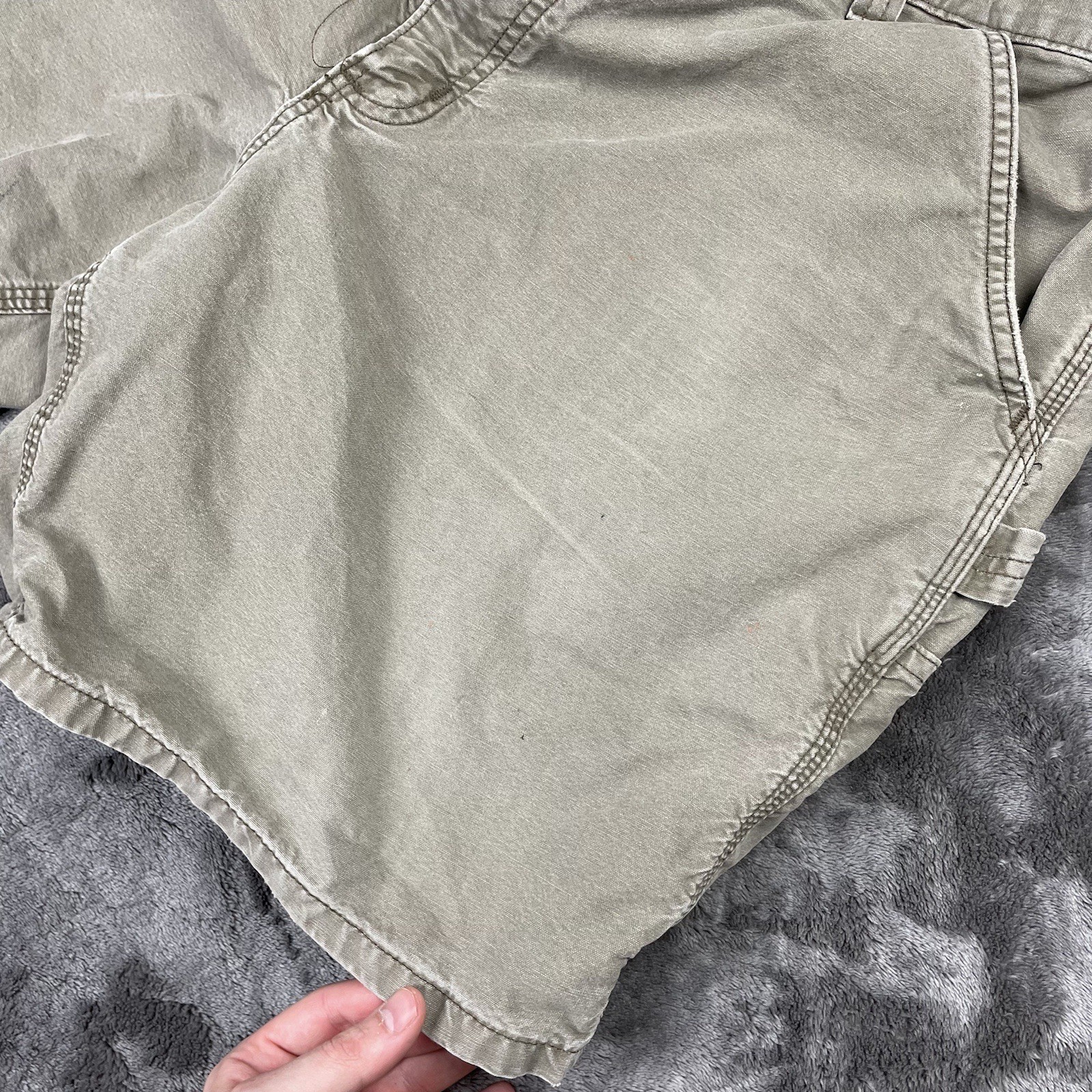 VTG Y2K Carhartt Canvas Carpenter Shorts B144 LBR SIZE 38 Original Fit Faded