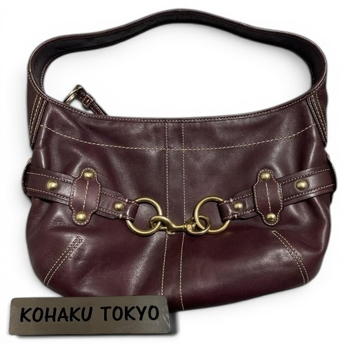 COACH 11261 Ergo Soho Hampton Brown Leather Shoulder Handbag Y2K