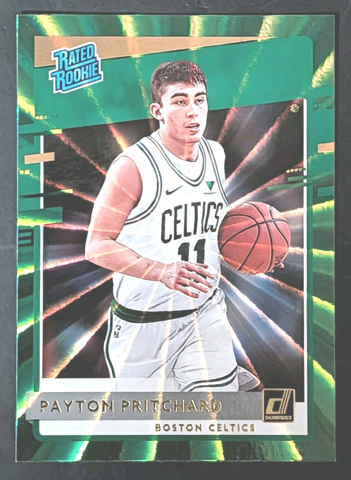 2020-21 PAYTON PRITCHARD Donruss #238 Green Laser RC Boston Celtics