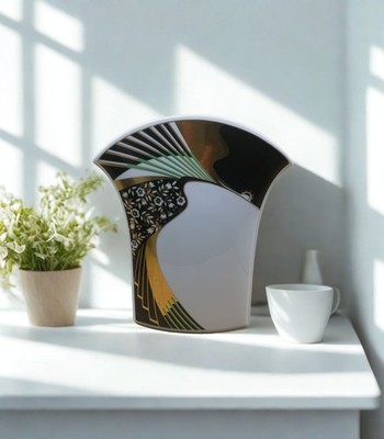 Rosenthal Studio-Linie Vase Regis Dho 28 cm Wolf Bauer Golddekor