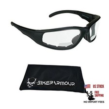 Motorcycle Bifocal Sunglass Reader Safety Protective Goggles w/Foam 2.5 Clear