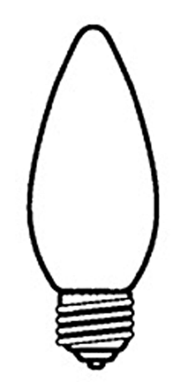 B&P Lamp 25W Bulb, Frost, Standard Base, Et Torpedo