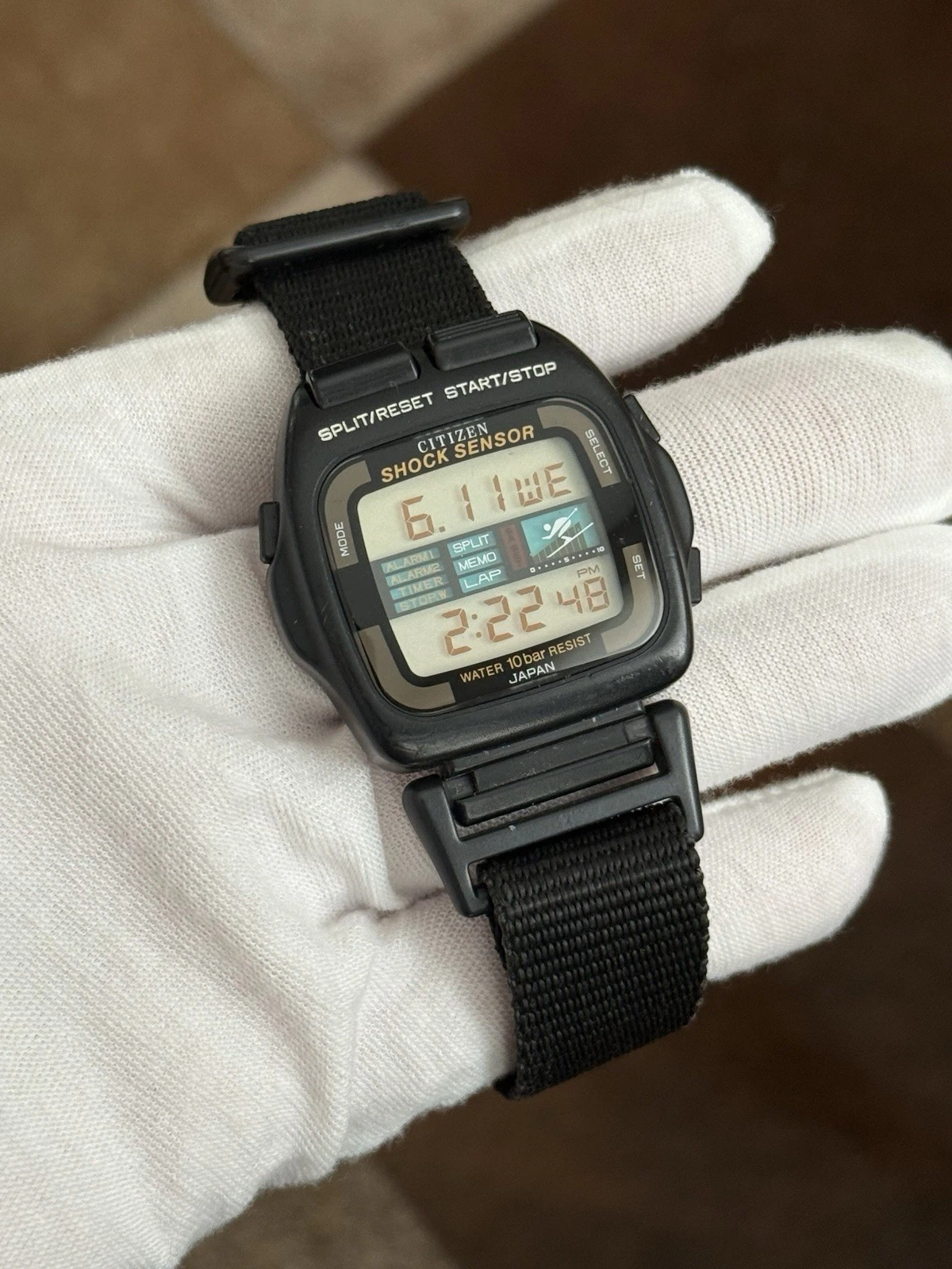 Vintage Citizen Shock Sensor D131-312945 Men’s Digital Ski Sports Watch JDM