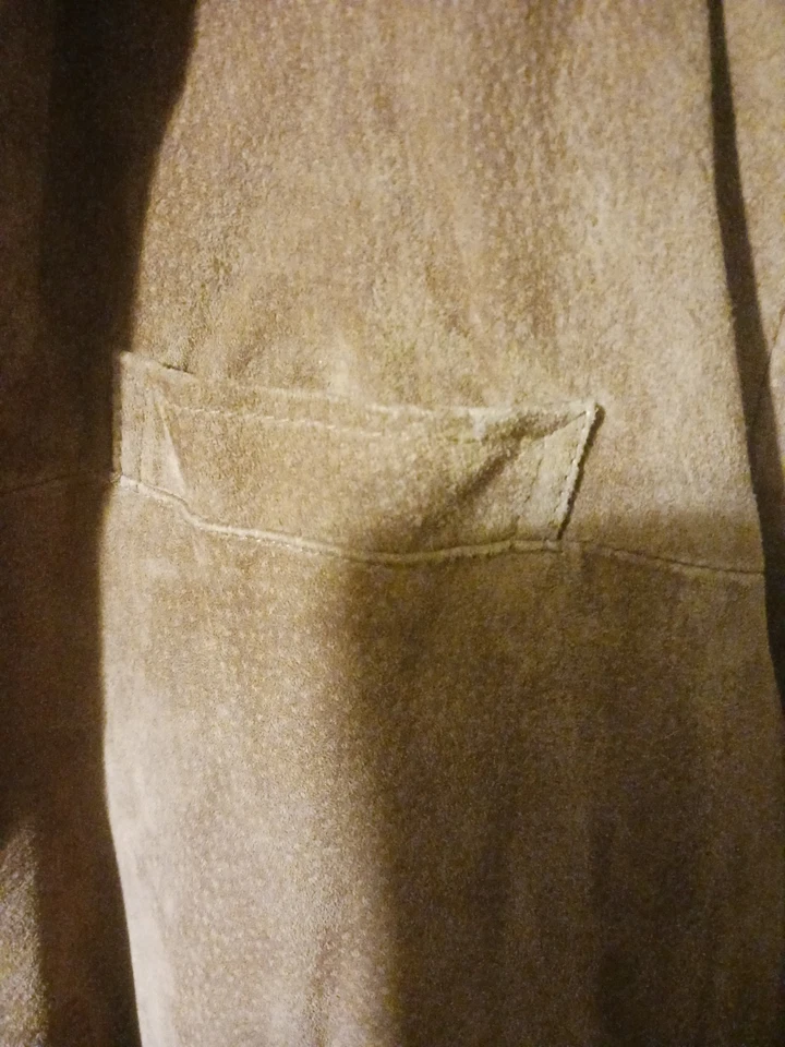 VINTAGE detail Mens Suede blazer Jacket UK 3XL ( 52-54 in ) tan Leather - Image 4 of 4
