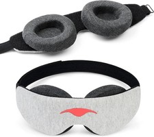 Manta Slim Sleep Mask Ultra-Light Blackout Eye with Adjustable Gray