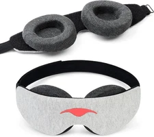 Manta Slim Sleep Mask – Ultra-Light Blackout Eye with Adjustable Gray 